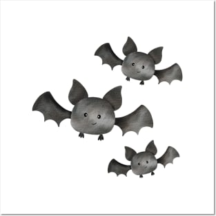 Halloween Cute Bats Posters and Art